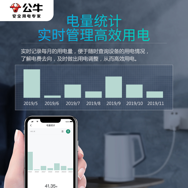 公牛多功能插座智能wifi手机远程控制播座头开关插排电源转换插头