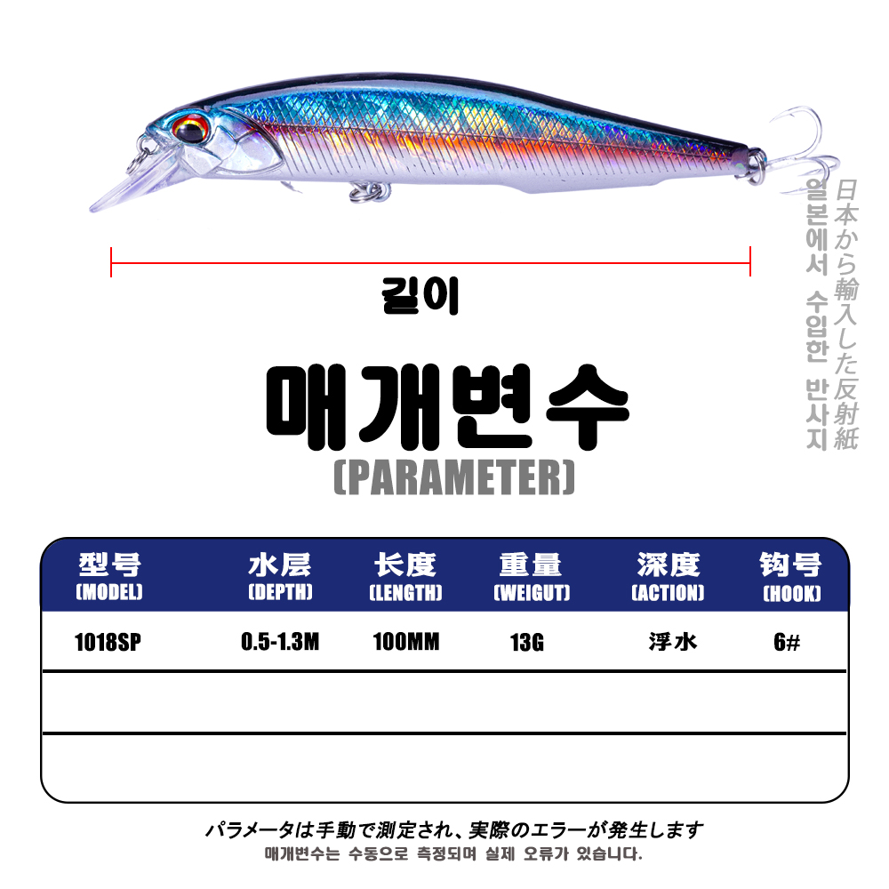 SAMOLLA米诺路亚饵0.5-1.3m水层100mm13g翘嘴鳡鱼狗鱼通杀假饵 - 图0