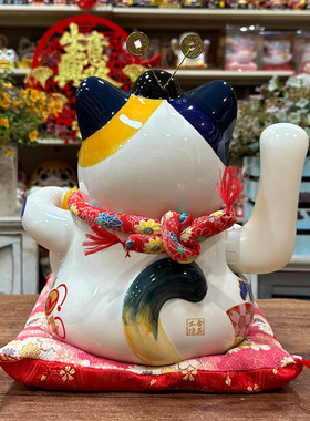 金石工坊生意兴隆招财猫右摇手