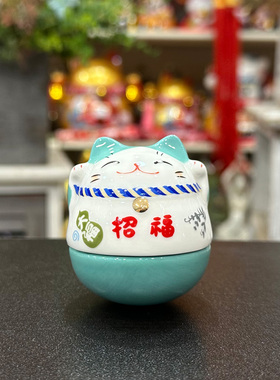 日式招财猫不倒翁开运招福小摆件