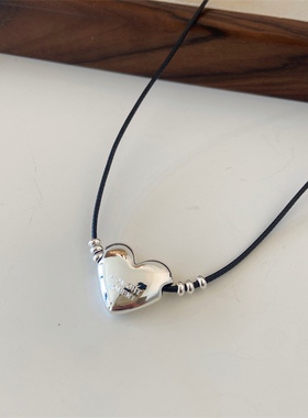 银色爱心金泰妍同款桃心小众