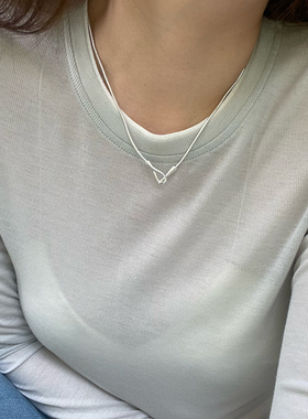 简约冷淡风重工项链时尚纯银