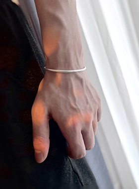 情侣款手链925纯银简约中性情侣