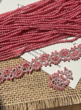 DIY梭编手链金属线彩色莫奈花园