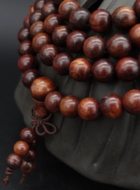 紫檀柳108颗8mm佛珠念珠佛珠手链