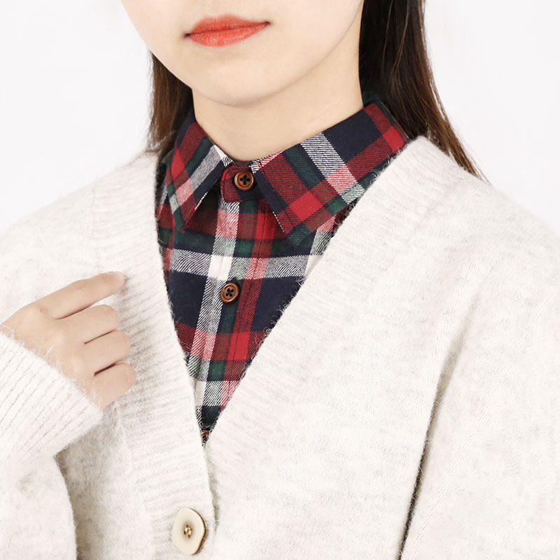 衬衫假领女百搭毛衣打底秋冬领口装饰大码格子内搭衬衣高领假领子,淘宝优惠券,粉丝福利购,淘宝优惠卷
