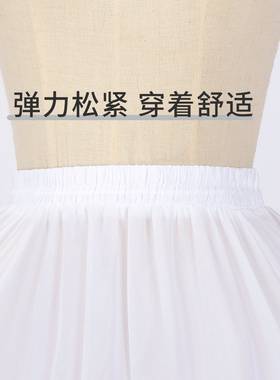 裙撑Lolita长款日常微篷暴力鱼骨花嫁女仆礼服衬裙在逃公主蓬蓬裙