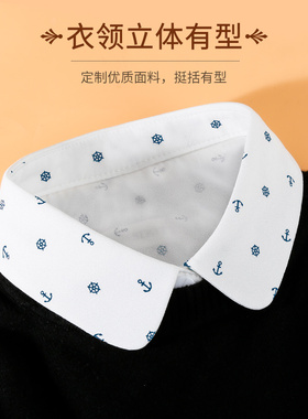 多功能百搭风雪纺涂鸦上衣假领子