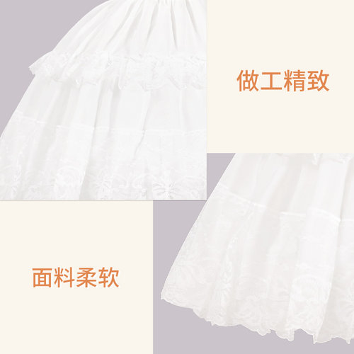 lolita裙撑长款60cm日常微蓬洛丽塔鱼骨暴力云朵软纱蓬蓬裙35cm45 - 图2