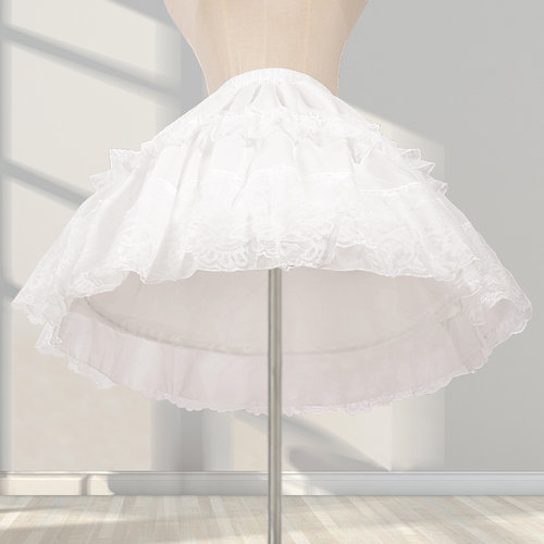 lolita裙撑长款60cm日常微蓬洛丽塔鱼骨暴力云朵软纱蓬蓬裙35cm45 - 图0