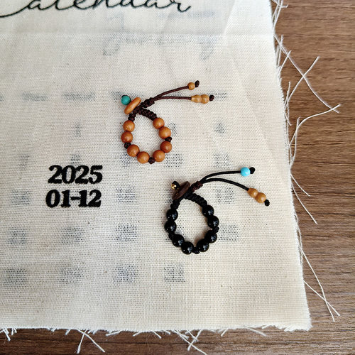 纯手工编织配件扣子 手链编绳扣手串配饰连接扣 滴溜跑环扣头配件 - 图1