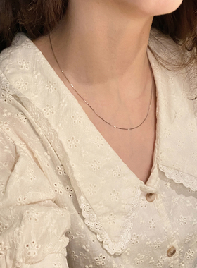 纯银情侣极细锁骨链简约百搭
