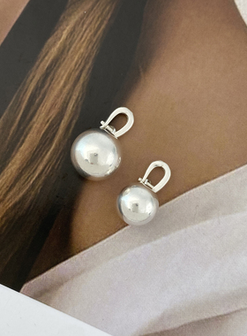 纯银女生圆球简约吊坠