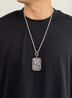 不拘99足银龙腾四海吊坠国潮复古高级感男士项链