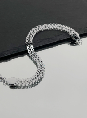 双排V字母极简冷淡风手链男潮ins