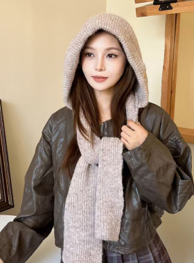 冬季韩版巴拉克拉法帽围巾一体女