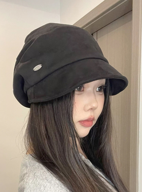 超多戴法麂皮绒百变堆堆帽子女
