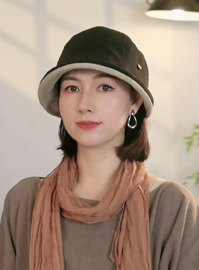 春秋季新款日系渔夫帽女精致休闲