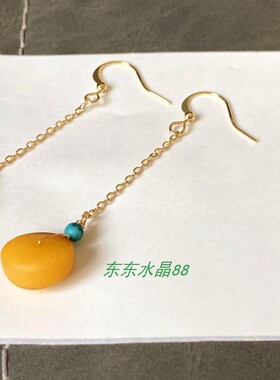 原创款14k包金绕线琥珀蜜蜡天然