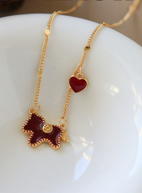 新年红滴油马上有钱花锁骨链