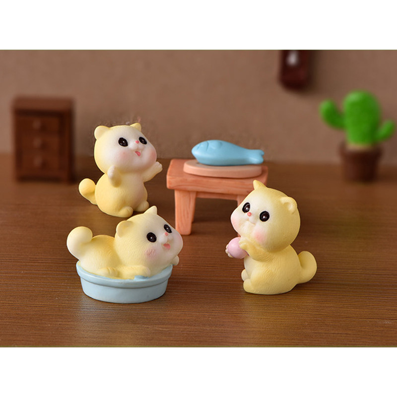 可爱顽皮小猫咪公仔孩子玩具汽车内家居办公书桌面展示柜造景摆件,淘宝优惠券,粉丝福利购,淘宝优惠卷