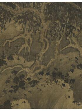 秋山问道图五代巨然代表C作山水风景画挂画酒店民宿装饰画临摹手
