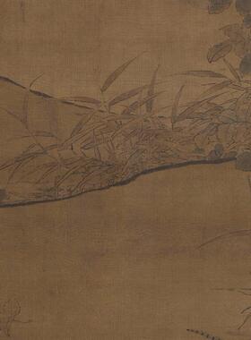 北宋李迪枫鹰雉鸡图绢本精品宋画花鸟工笔国画高清l微喷装饰画