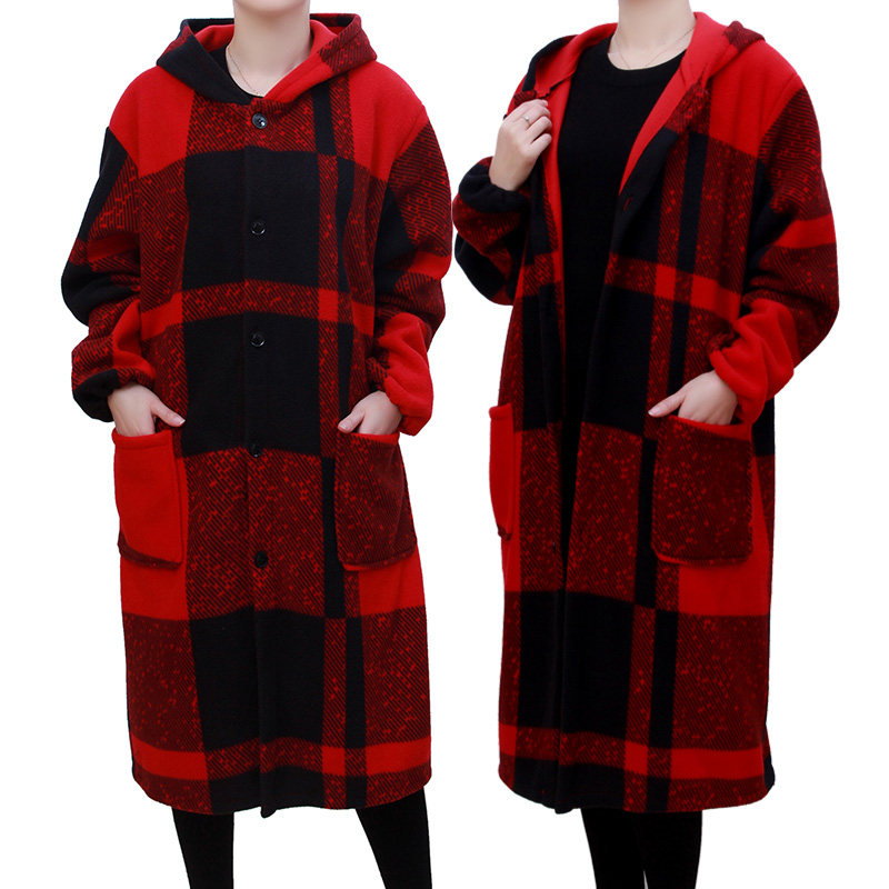 加长款冬季保暖棉罩衣外套大人加绒加厚男女士工作服家用大褂护衣,淘宝优惠券,粉丝福利购,淘宝优惠卷