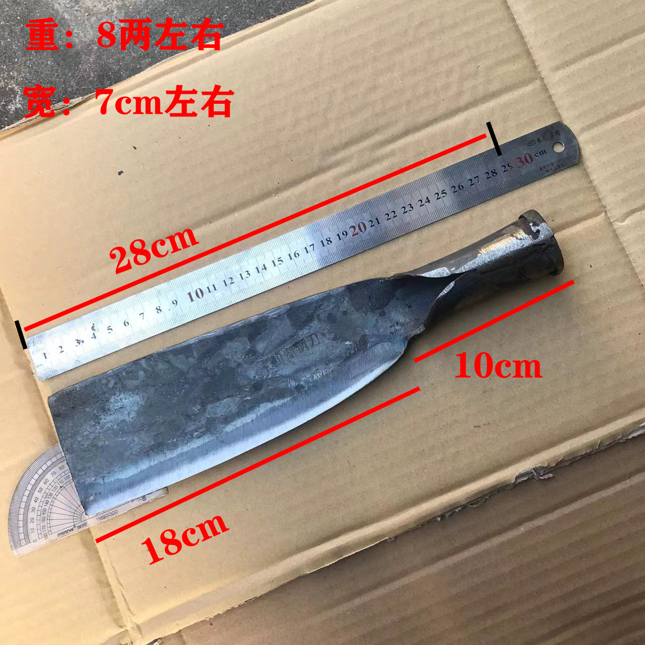 广西仙湖刀具砍甘蔗玉米镰刀轻便汽车钢板纯手工锻打一体弯刀柴刀 - 图2