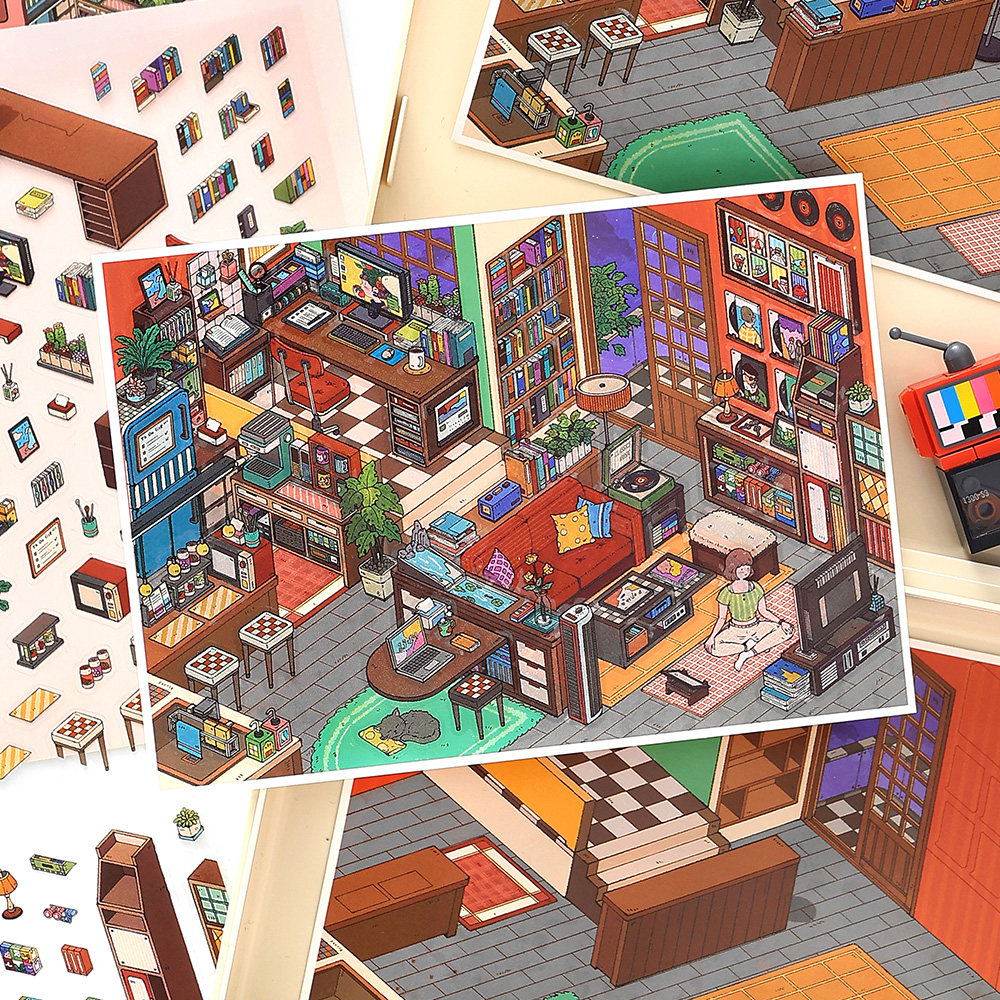 Infeel me我的小屋15.0立体造景贴纸微缩小屋手工diy解压贴画,淘宝优惠券,粉丝福利购,淘宝优惠卷