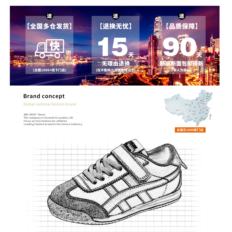 @ABC ANGF~阿甘系列~2024春季儿童阿甘鞋男女童百搭运动鞋跑步鞋-图0
