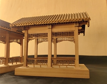 Roll-shed type long gallery solid wood model