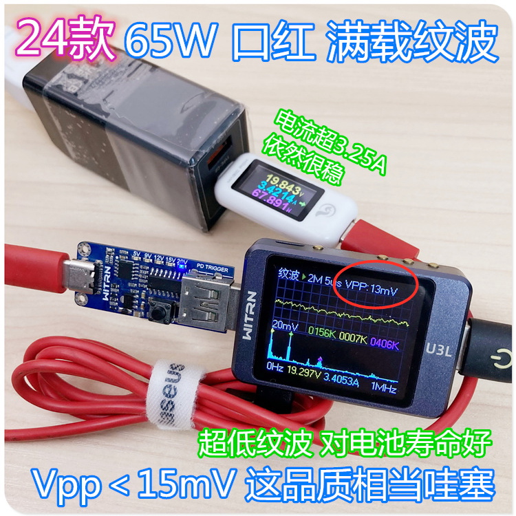 足5A PPS 65W氮化镓充电器 三星45W蓝圈超快2.0适用S24U S23+努比亚Z50.Vivo X Fold3/Pro 有出国旅行转接头 - 图1