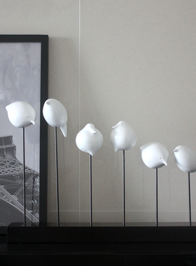 现代时尚金色胖鸟家居六头装饰