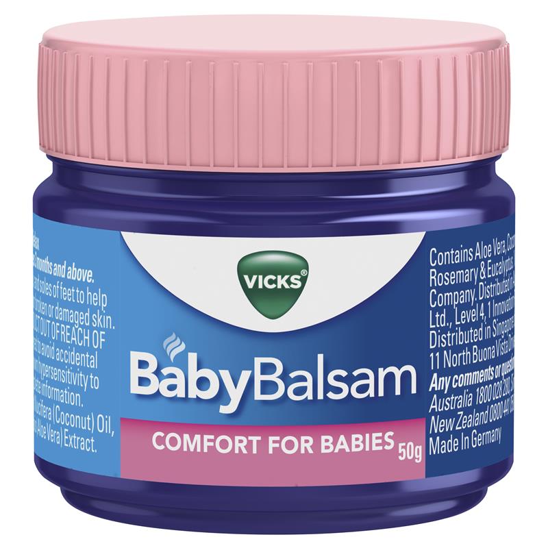 澳洲Vicks BabyBalsam婴幼儿宝宝通鼻舒缓膏50g不通气鼻塞 SU054-图3