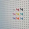 Round hole hole board accessories 3D printed hook bracket mini plastic small hook colorful non-shaking hook