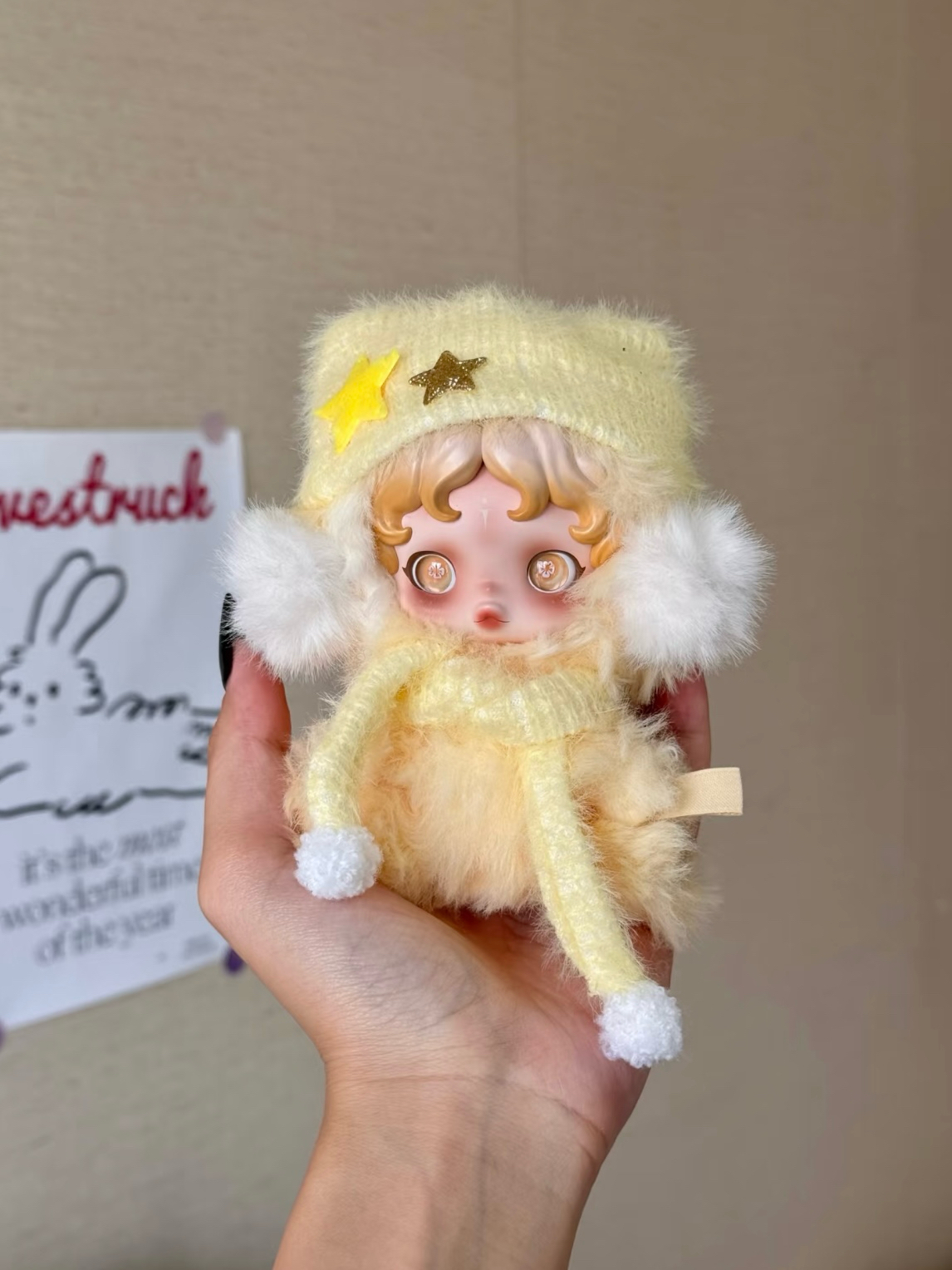 sp娃衣光织园冬日乐章粉色搪胶毛绒skullpanda衣服二代【仅衣服】 - 图3