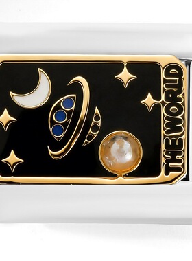 跨境热销新款海绵宝卡通爱心笑脸模块手链diy饰品 不锈钢电镀配饰