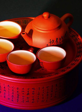 茶文化艺术风客厅装饰画