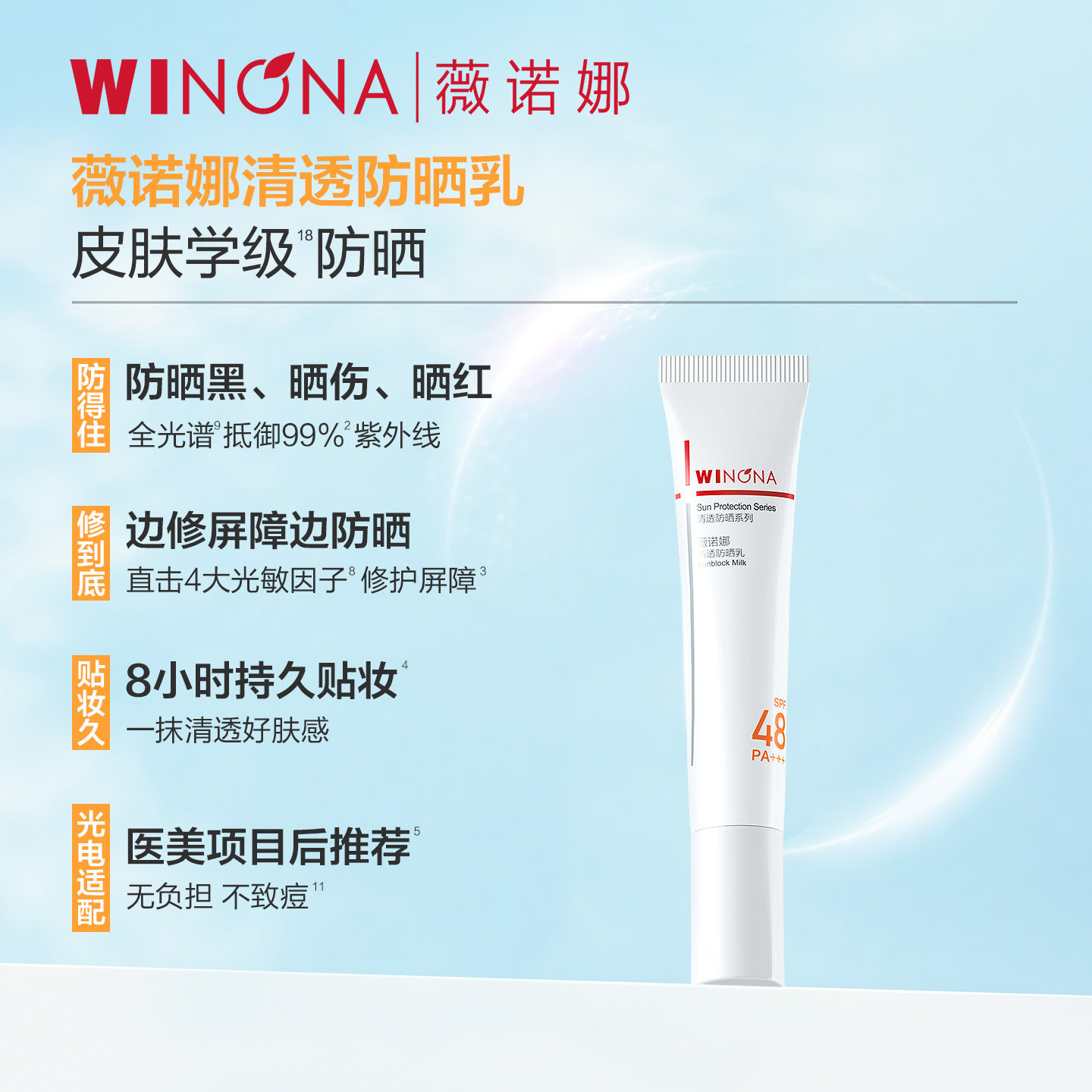 【百亿】薇诺娜清透防晒乳15g