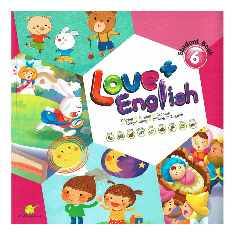 新版点读版Love+English 6级别套装台湾东西出版社爱加英语幼儿园小班英语3-6岁启蒙英语初级幼儿培训机构书籍love english