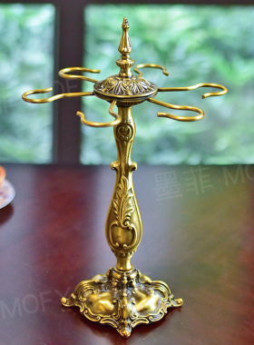 轻奢黄铜红酒架悬挂酒架