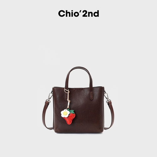 南风Chio2nd 头层牛皮温柔枫霜托特包通勤单肩斜挎包真皮手提包女 - 图3