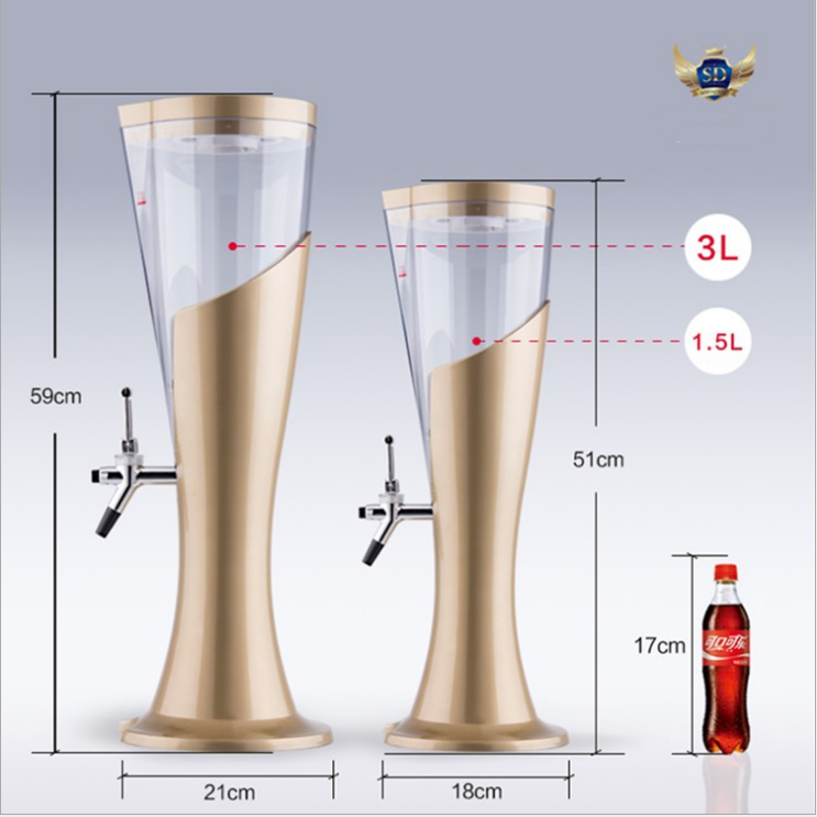 酒炮发光扎啤酒炮机器啤酒塔酒吧KTV酒具分酒器扎啤酒炮商用198款 - 图0