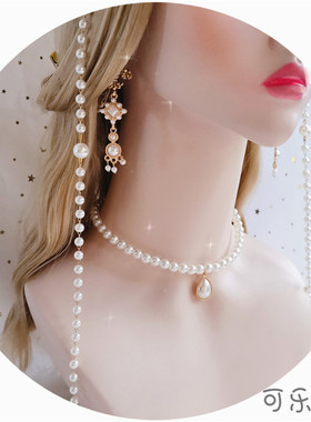 日常百搭风欧式手工白色宝石项链