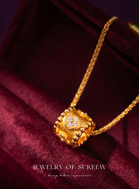 万花筒轻奢镶钻锁骨链