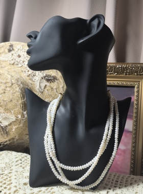 复古即时尚原创设计天然淡水珍珠多层项链文艺复古风时尚轻奢风