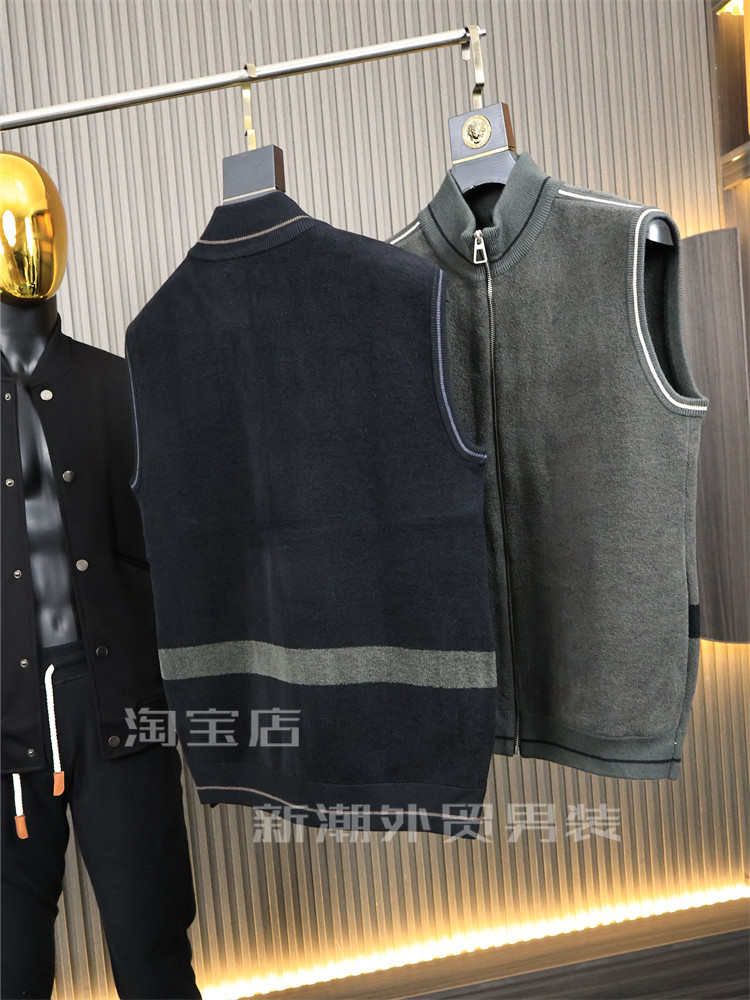 超高克重！高密针织雪尼尔！秋冬男士纯色立领坎肩外搭针织马甲潮,淘宝优惠券,粉丝福利购,淘宝优惠卷