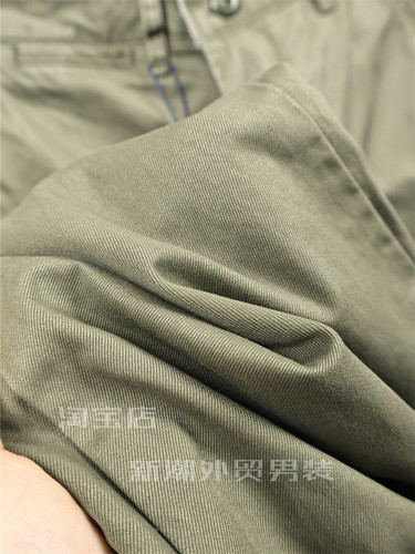 老美都在穿【全棉洗水纱卡】春夏男纯色薄款直筒工装裤伐木休闲裤 - 图2