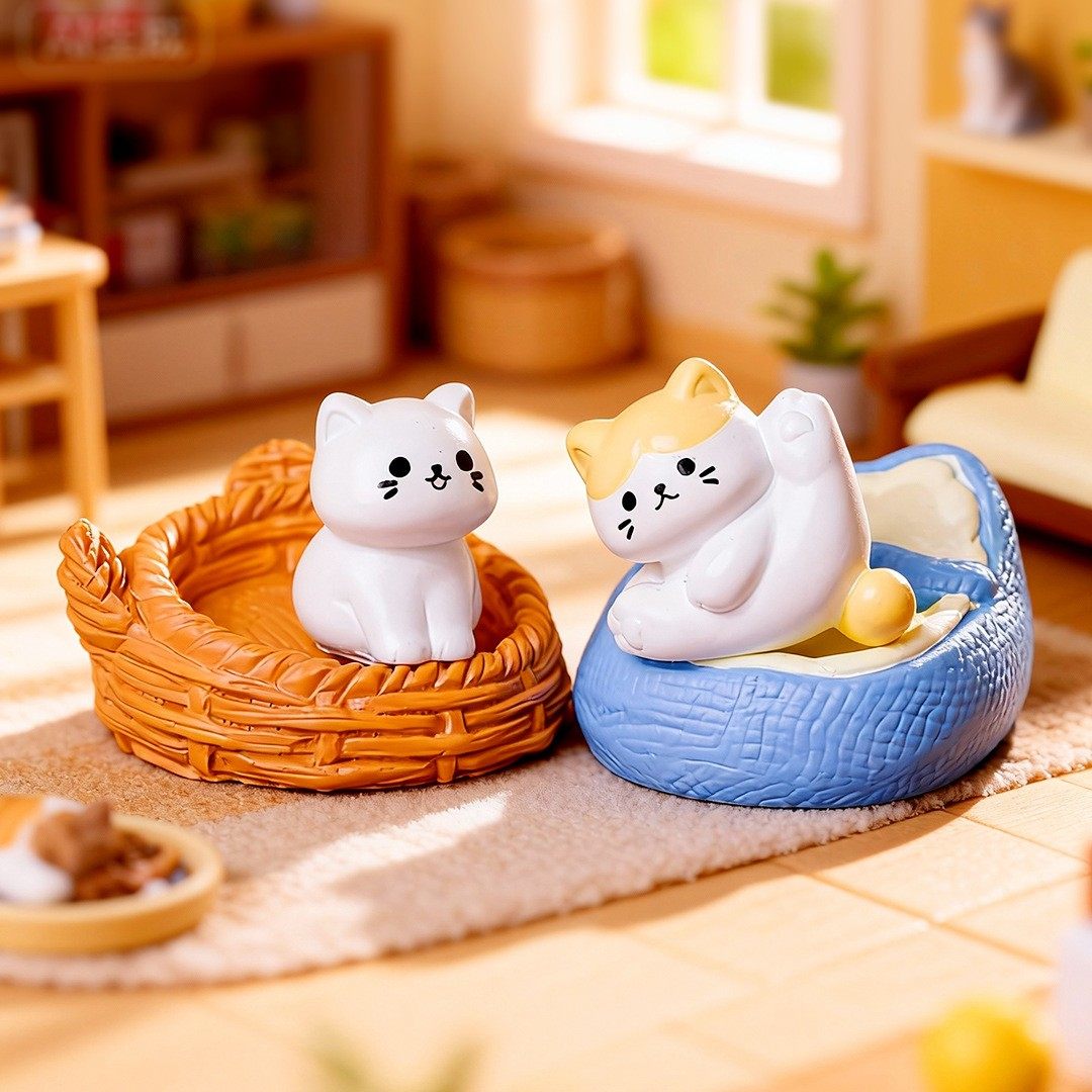 微景观创意小猫窝 微缩场景摆件diy娃娃屋萌粒公仔车载桌面小摆件,淘宝优惠券,粉丝福利购,淘宝优惠卷
